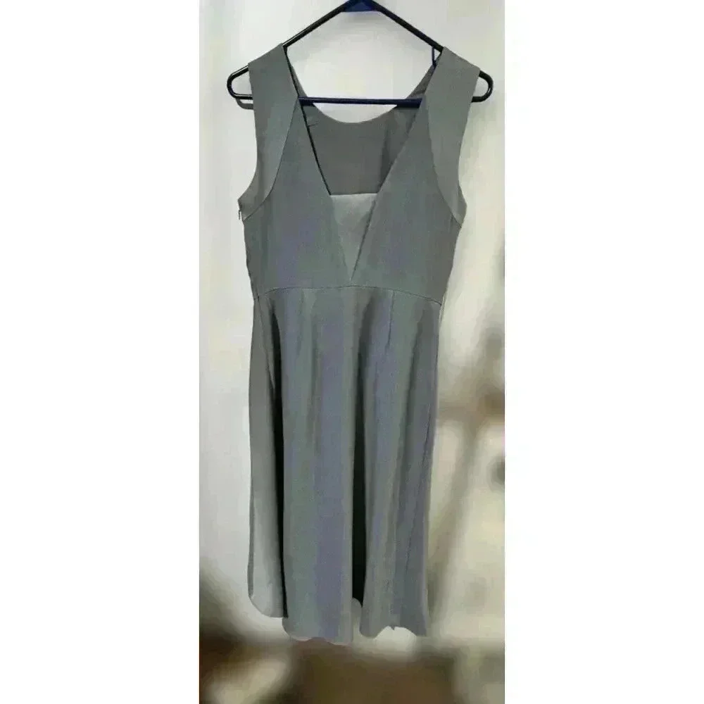 Banana Republic Sleeveless High‎ Low Gray Dress, Size 4